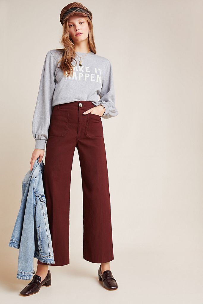 Autumn Fashion Trends: Basic Blouse and Wide Leg Pants